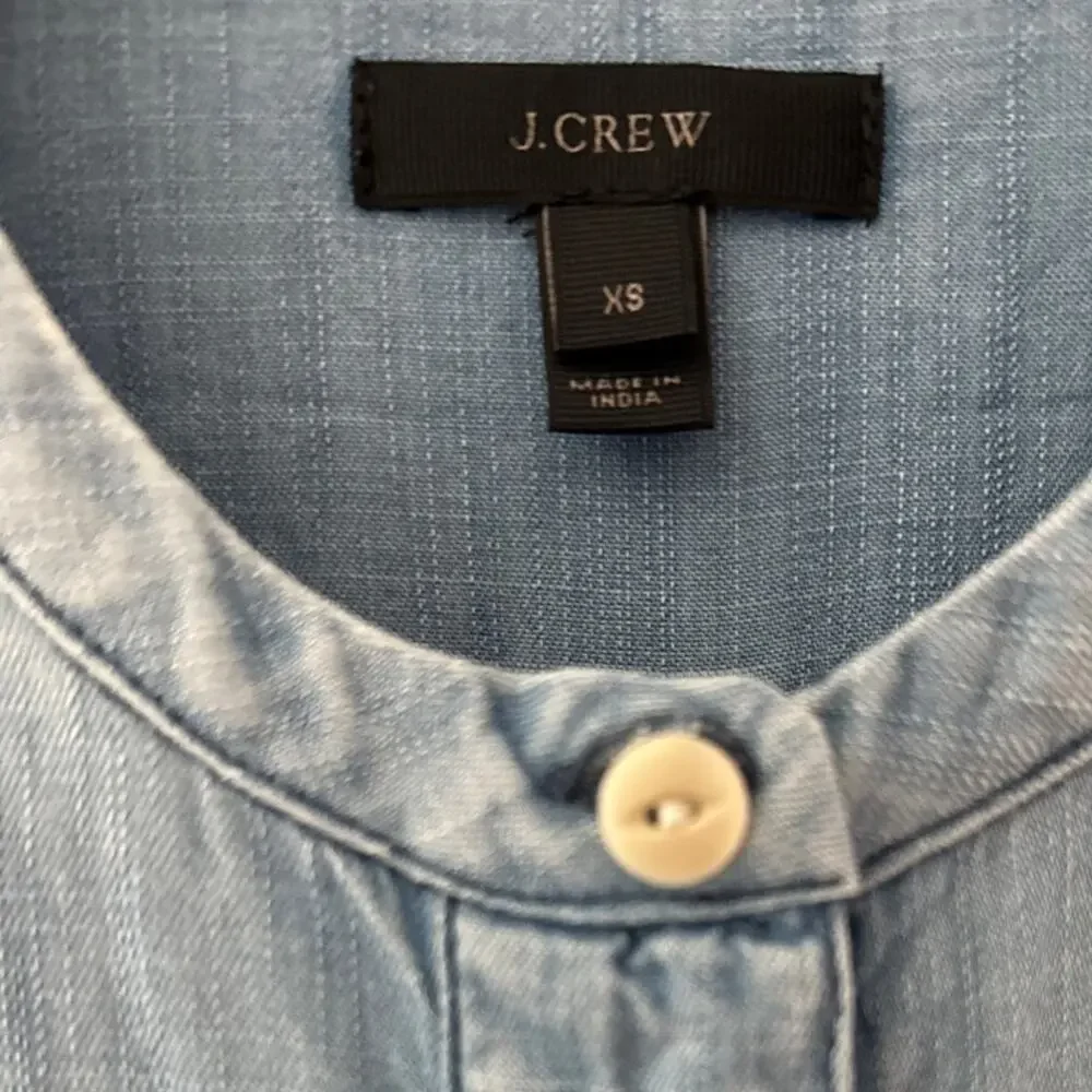 J. Crew‎ Drapey Chambray Shirtdress Blue Size XS